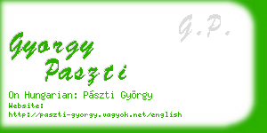 gyorgy paszti business card